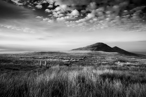 The raised boards across the boggy upland on the path to North Barrule.