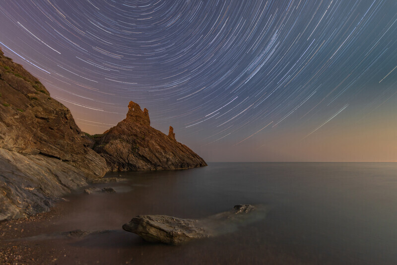 Star Trails at Black Castle, Co Wicklow