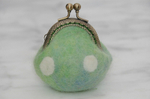 Wet felted polka dot c...