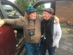 The photographer swapping tales (and hats) with a wonderful Icelander.