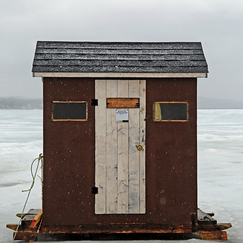Ice Fishing Shack, Dominion Park Ice Fishing Association, Saint John New Brunswick Canada