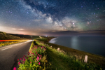 z3432 Milky Way and Car Lights over Compton Bay