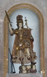San Miguel Arcángel, high alter sculpture, St. Michael Archangel
