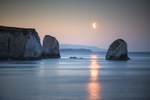 ab646 The Crescent Moon over Freshwater Bay