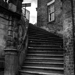 up into town