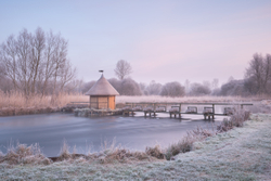 Frosty Fishermans hut.