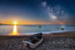 z3430 Milky Way and Moonrise, Freshwater Bay