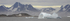 Mountain coast and iceberg