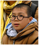 China Shanghai Zhu Jia Jiao water town boy in brown 2 detail