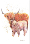 Highland Cow and Baby Extra Large