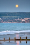 z4194 Moonset over Sandown and Shanklin