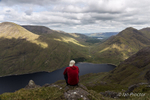 Admiring the view over Doolough, County Mayo, Ireland.