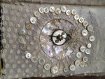 Lace, buttons, stitch in and Altered Book