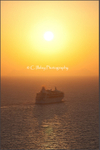 Abfahrt bei Sonnenuntergang