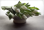 Dish of tulips