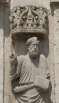 Façade portal detail, St. Peter (left)