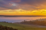 Mist at sunrise. Bury Hill