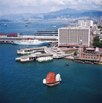 KM-11 Tsim Sha Tsui & junk from helicopter - 1976