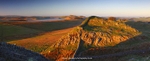 Hadrians Wall with Crag Lough in the distance.    ref had wall 4