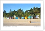 A5 Greeting Card of Beach Huts at Wells and Holkham