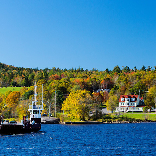 Evandale,NB in autumn as seen from Kars.