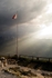 Valais flag at dusk