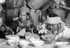 Traders in Sapa market pause for lunch