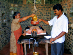 Ayurvedic oil treatment at Suya Samudra Spa - Kerala