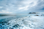 Pier in Rolling Waves