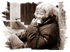 China Shanghai Zhu Jia Jiao water town lady sitting on bridge sepia