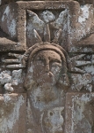 Atrial cross, front crossing, face of Christ