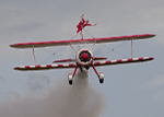 Guinot Wing Walking Team flying Boeing Stearman  A75N Biplane