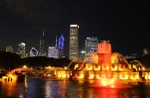 Buckingham Fountain in Orange
