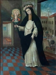 San Miguel, nave painting, St. Rose of Lima