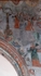 Capilla abierta, chancel arch, right spandrel murals