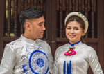 IMG_5121 Couple in traditional wedding costume, Hue, Vietnam