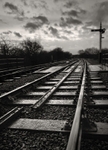 Embsay Railway Track in Black and White