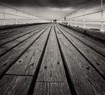Wood Pier in Black & White Whitby