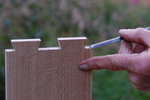 Hand Pairing The Dovetail Shoulders of the handmade drawers