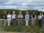 028 Some of the group pose for a moment returning through Port Mulgrav