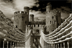 Conway suspension bridge 10 sepia