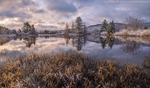Early Snow White Mountains