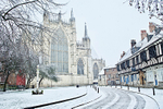18. York Minster. Snowstorm East Front