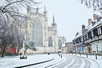 18. York Minster. Snowstorm East Front