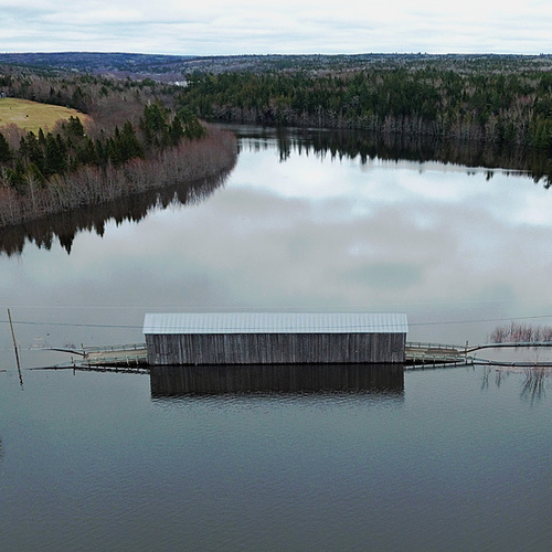 Starkey Bridge Long Creek Codys Spring Flood 2018 NB Canada