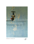 Gaslamp on a Blue Wall