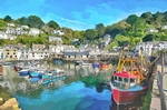 Painty effect of Polperro