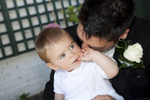Groom and their son at Bear Hotel, Cowbridge