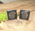 jcai044 Whitby Jet Cufflinks Ammonite Inlay