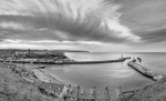 Cirrus clouds over the Whitby piers (1)